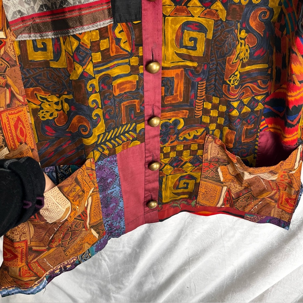 Vintage Patchwork Jacket Maggie Shepherd Australi… - image 4